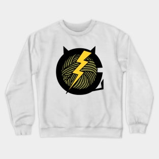 Electric Cat Symbol | Cat Cartoon | That Cat Crewneck Sweatshirt